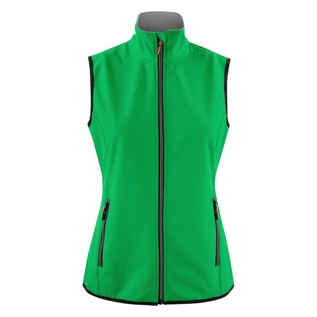 Fresh Green - Front - Printer Womens-Ladies Trial Softshell Vest