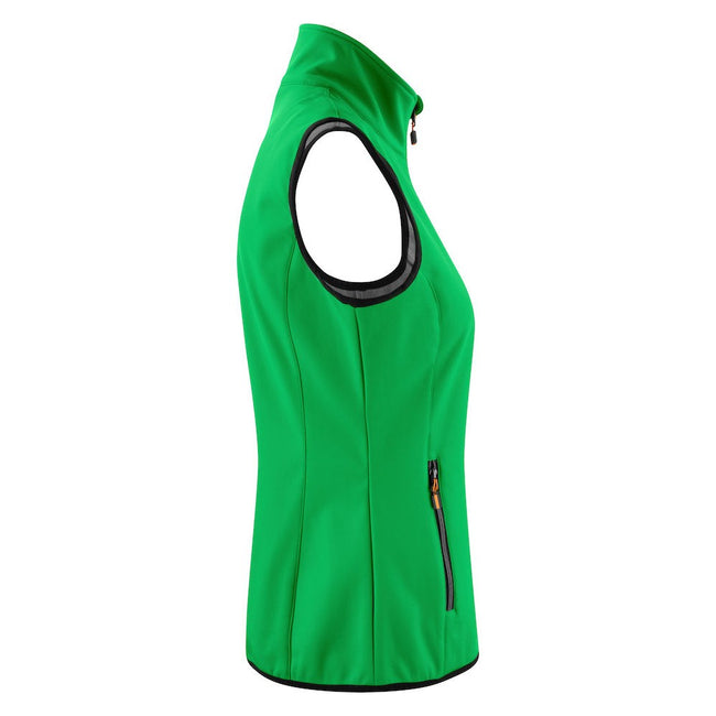 Fresh Green - Side - Printer Womens-Ladies Trial Softshell Vest
