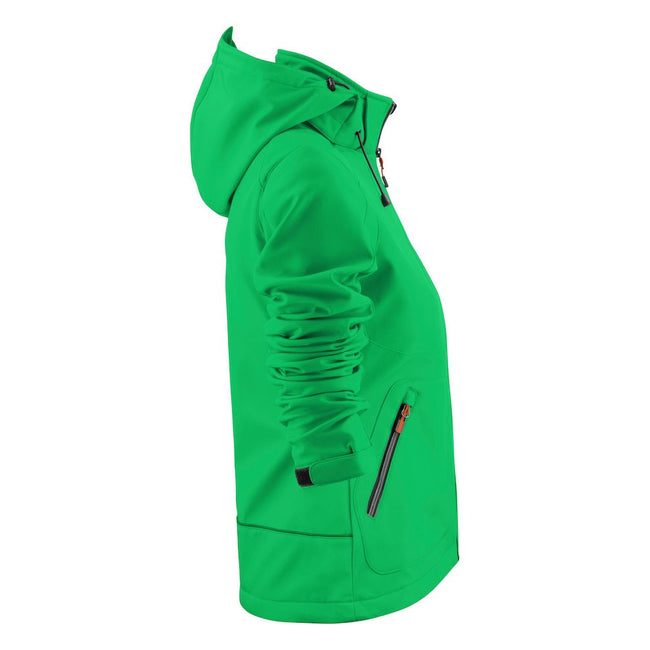 Fresh Green - Side - Printer Womens-Ladies Karting Soft Shell Jacket