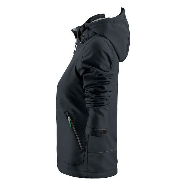 Black - Lifestyle - Printer Womens-Ladies Karting Soft Shell Jacket