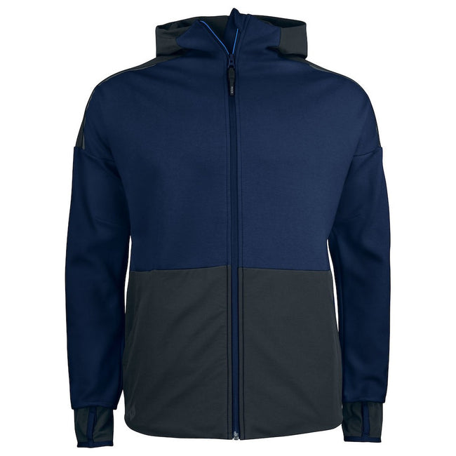 Navy - Front - Projob Mens Hooded Jacket