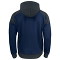 Navy - Back - Projob Mens Hooded Jacket