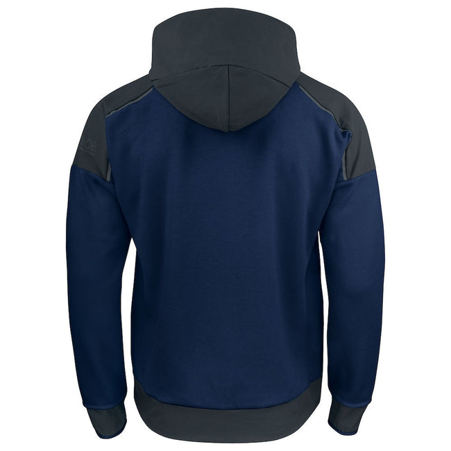 Navy - Back - Projob Mens Hooded Jacket