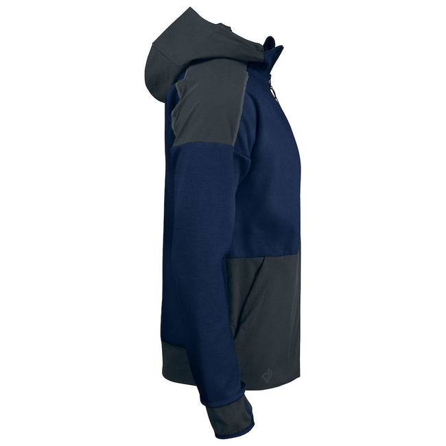 Navy - Side - Projob Mens Hooded Jacket
