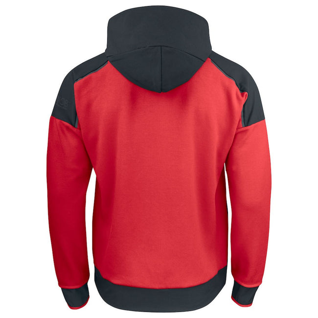 Red-Black - Back - Projob Mens Hooded Jacket