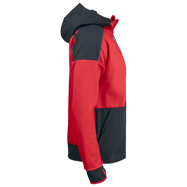 Red-Black - Side - Projob Mens Hooded Jacket