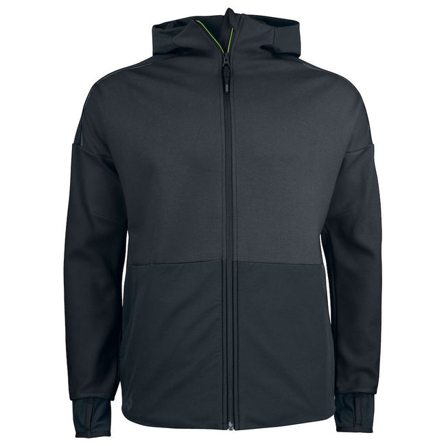 Black - Front - Projob Mens Hooded Jacket