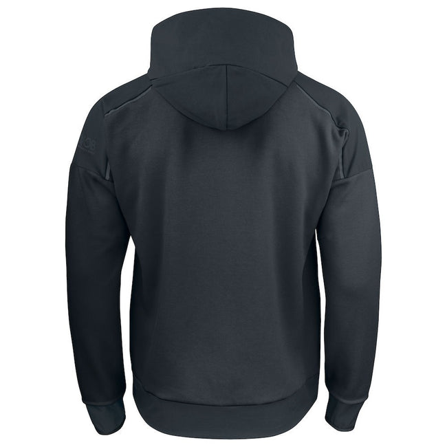 Black - Back - Projob Mens Hooded Jacket