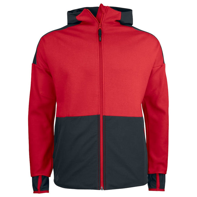 Red-Black - Front - Projob Mens Hooded Jacket