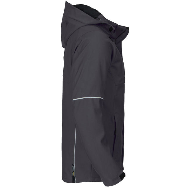 Gray - Side - Projob Mens Functional Jacket