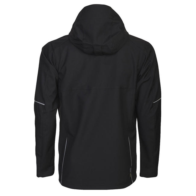 Black - Back - Projob Mens Functional Jacket