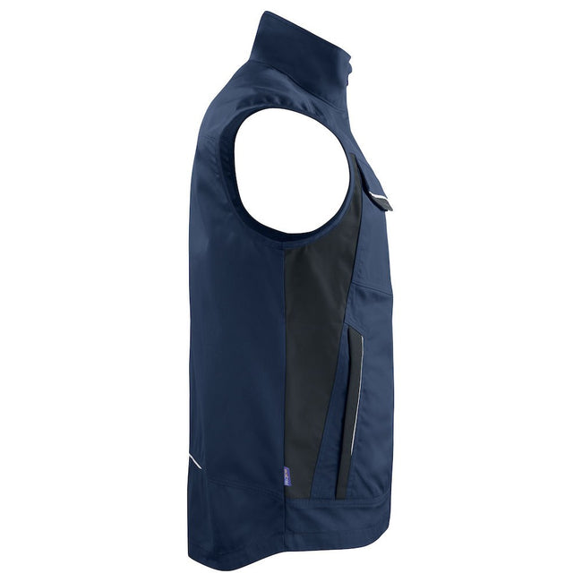 Navy - Side - Projob Mens Body Warmer
