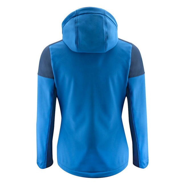 Navy-Cobalt Blue - Back - Printer Womens-Ladies Prime Soft Shell Jacket