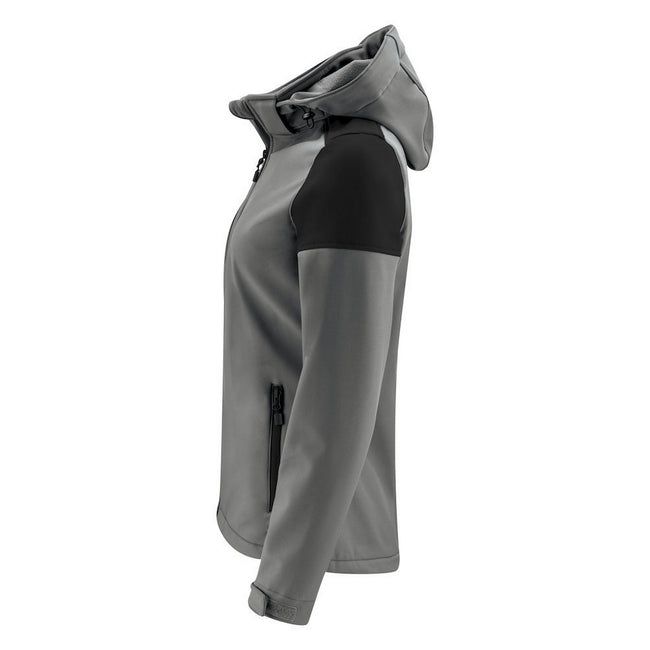 Anthracite-Black - Side - Printer Womens-Ladies Prime Soft Shell Jacket