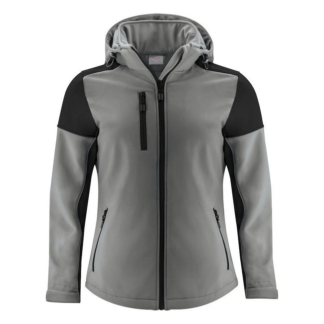 Anthracite-Black - Front - Printer Womens-Ladies Prime Soft Shell Jacket