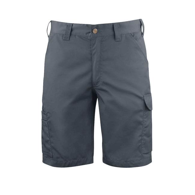 Gray - Front - Projob Mens Plain Cargo Shorts
