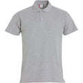 Gray - Front - Clique Mens Basic Melange Polo Shirt