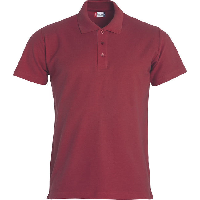 Burgundy - Front - Clique Mens Basic Polo Shirt