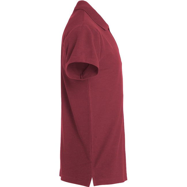 Burgundy - Side - Clique Mens Basic Polo Shirt