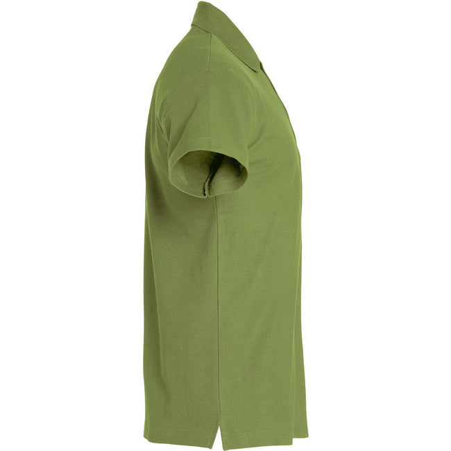 Army Green - Side - Clique Mens Basic Polo Shirt