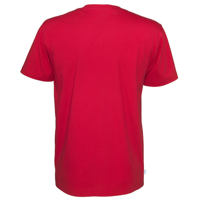 Red - Back - Cottover Mens Plain V Neck T-Shirt