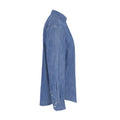 Blue - Side - Cottover Mens Denim Slim Shirt