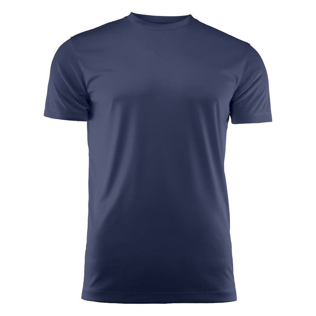 Navy - Front - Printer RED Mens Run Active T-Shirt
