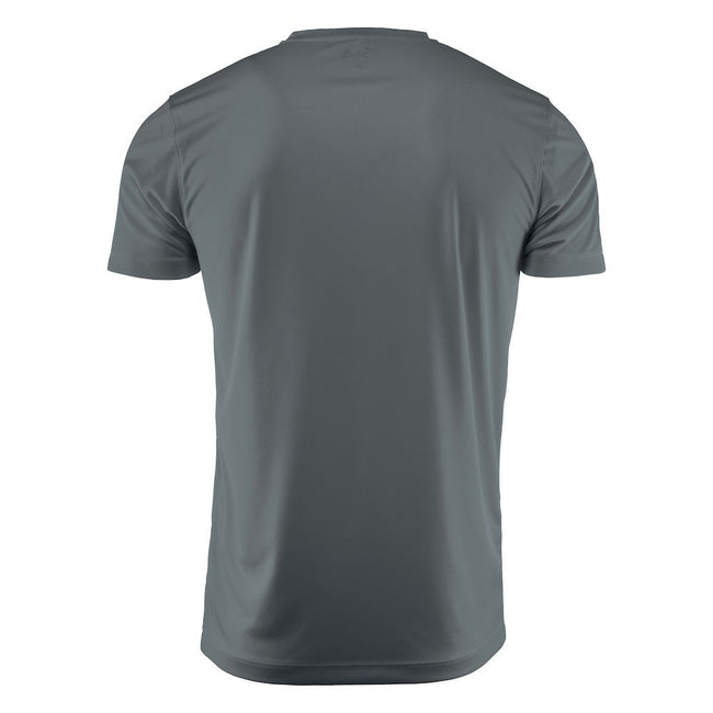 Metal Grey - Back - Printer RED Mens Run Active T-Shirt