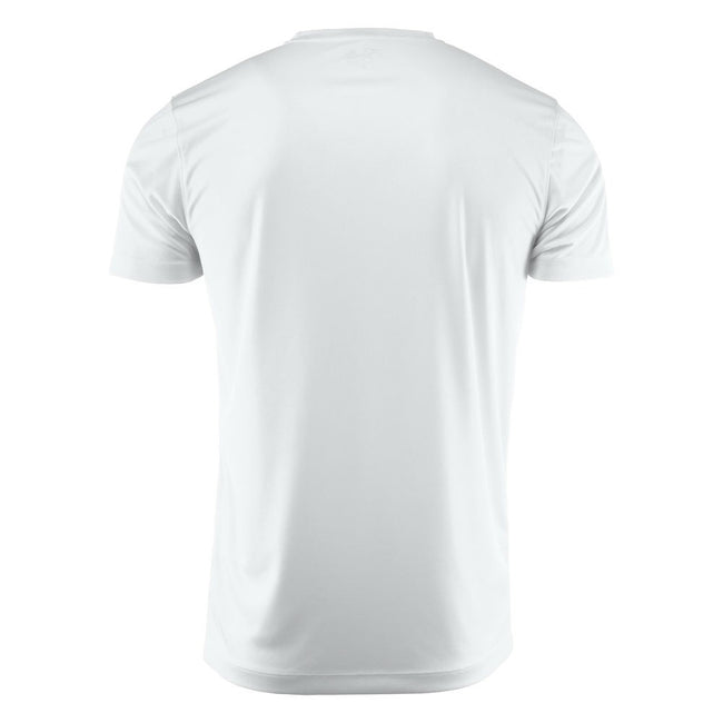 White - Back - Printer RED Mens Run Active T-Shirt