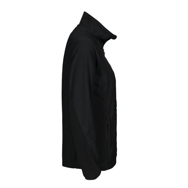 Black - Side - Projob Womens-Ladies Microfleece Jacket