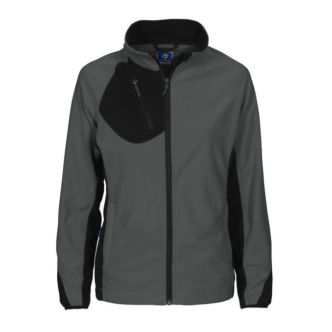 Gray - Front - Projob Womens-Ladies Microfleece Jacket