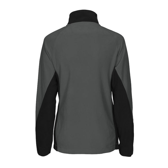 Gray - Back - Projob Womens-Ladies Microfleece Jacket