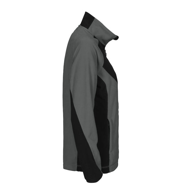 Gray - Side - Projob Womens-Ladies Microfleece Jacket