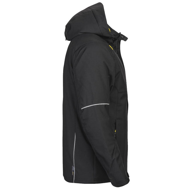 Black - Side - Projob Mens Functional Padded Jacket