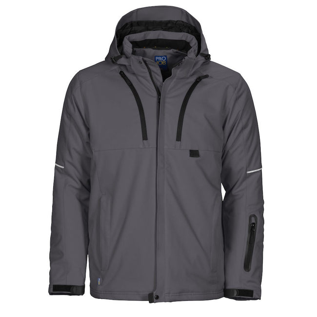 Gray - Front - Projob Mens Functional Padded Jacket