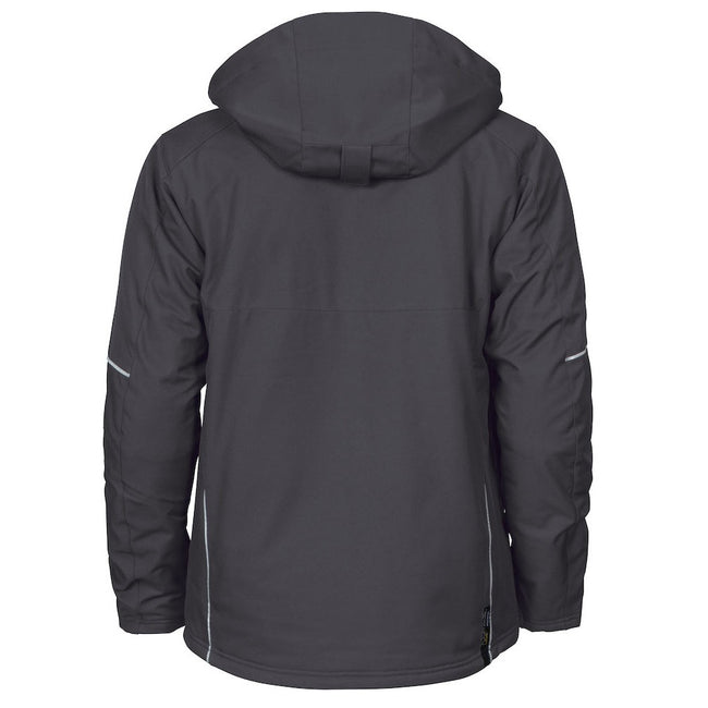 Gray - Back - Projob Mens Functional Padded Jacket