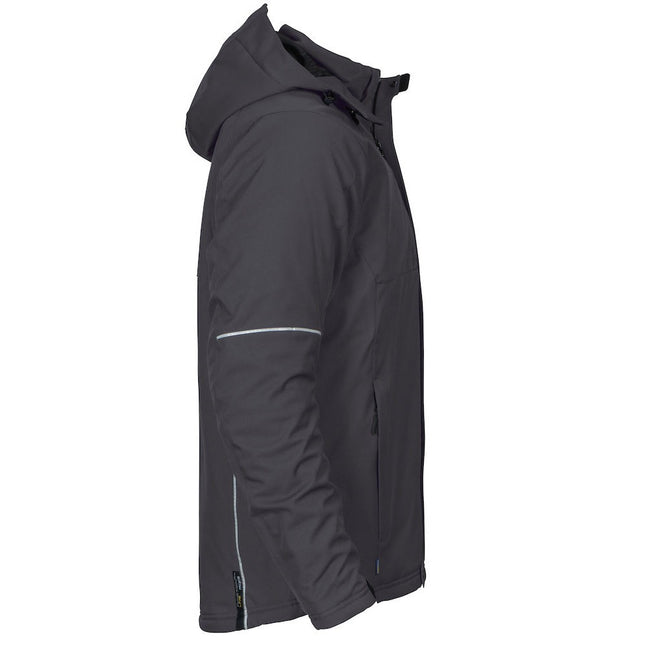 Gray - Side - Projob Mens Functional Padded Jacket