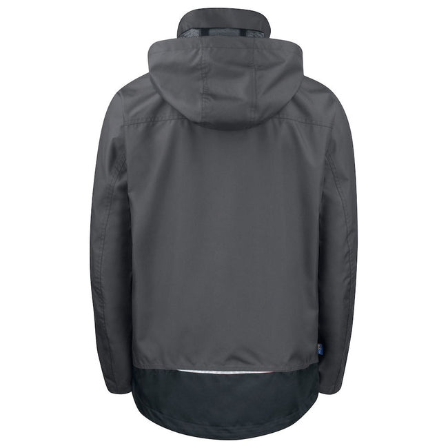Gray - Back - Projob Mens Waterproof Jacket