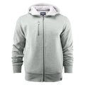 Grey Melange - Front - James Harvest Mens Parkwick Hooded Jacket