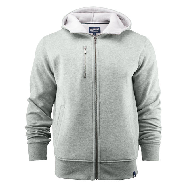 Grey Melange - Front - James Harvest Mens Parkwick Hooded Jacket