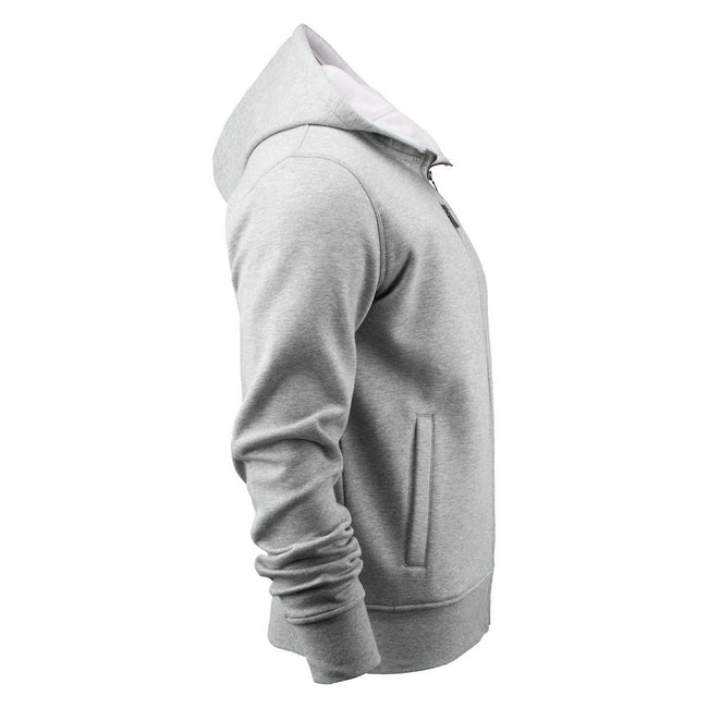 Grey Melange - Side - James Harvest Mens Parkwick Hooded Jacket