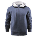Dark Blue Melange - Front - James Harvest Mens Parkwick Hooded Jacket