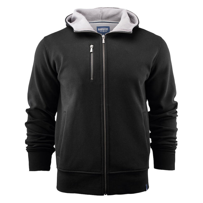 Black - Front - James Harvest Mens Parkwick Hooded Jacket