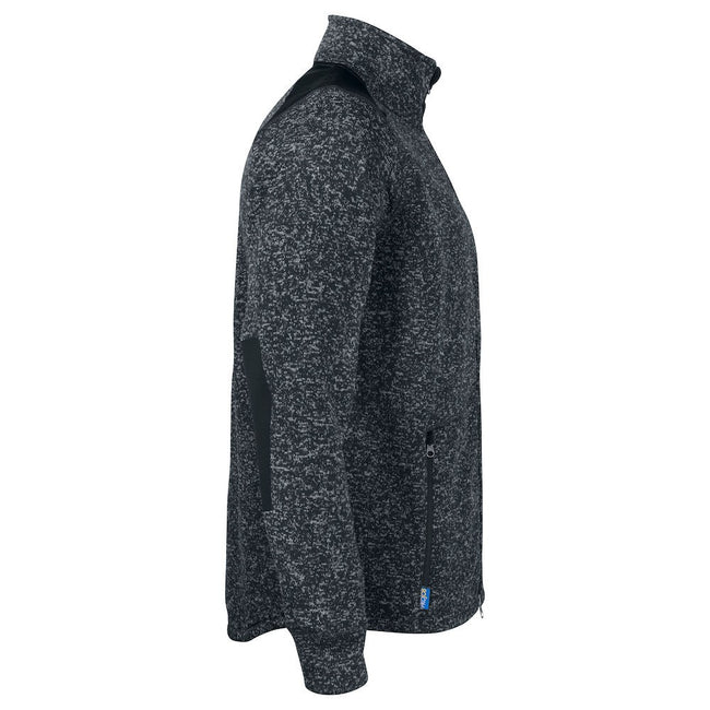 Black - Lifestyle - Projob Mens Heathered Fleece Jacket