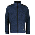 Navy - Front - Projob Mens Heathered Fleece Jacket