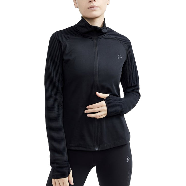 Black - Back - Craft Womens-Ladies Core Charge Jersey Jacket