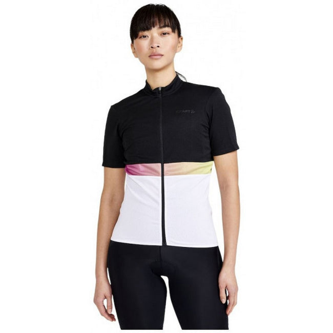 Black-White - Side - Craft Womens-Ladies Core Endur Jersey