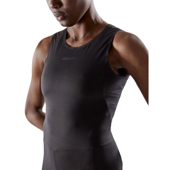 Black - Side - Craft Womens-Ladies Pro Dry Sleeveless Base Layer Top
