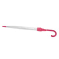 Clear-Pink - Back - Adults Unisex Transparent Dome Walking Umbrella