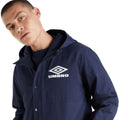 Dark Navy - Side - Umbro Mens Drill Parka
